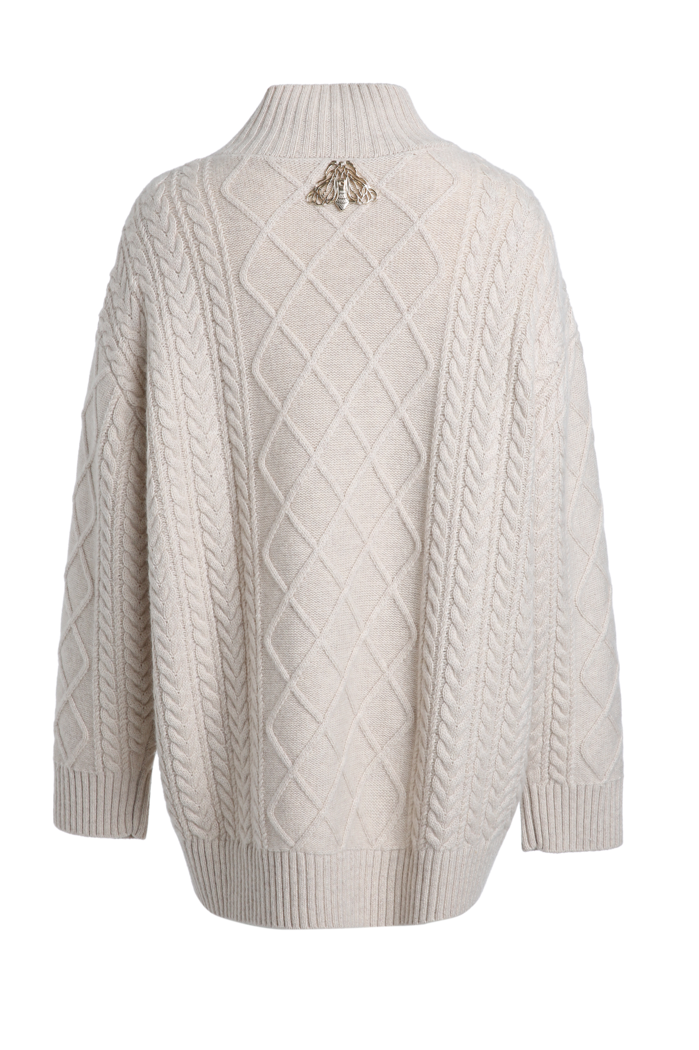 Moth Veins Diamond-Embellished Knit Sweater