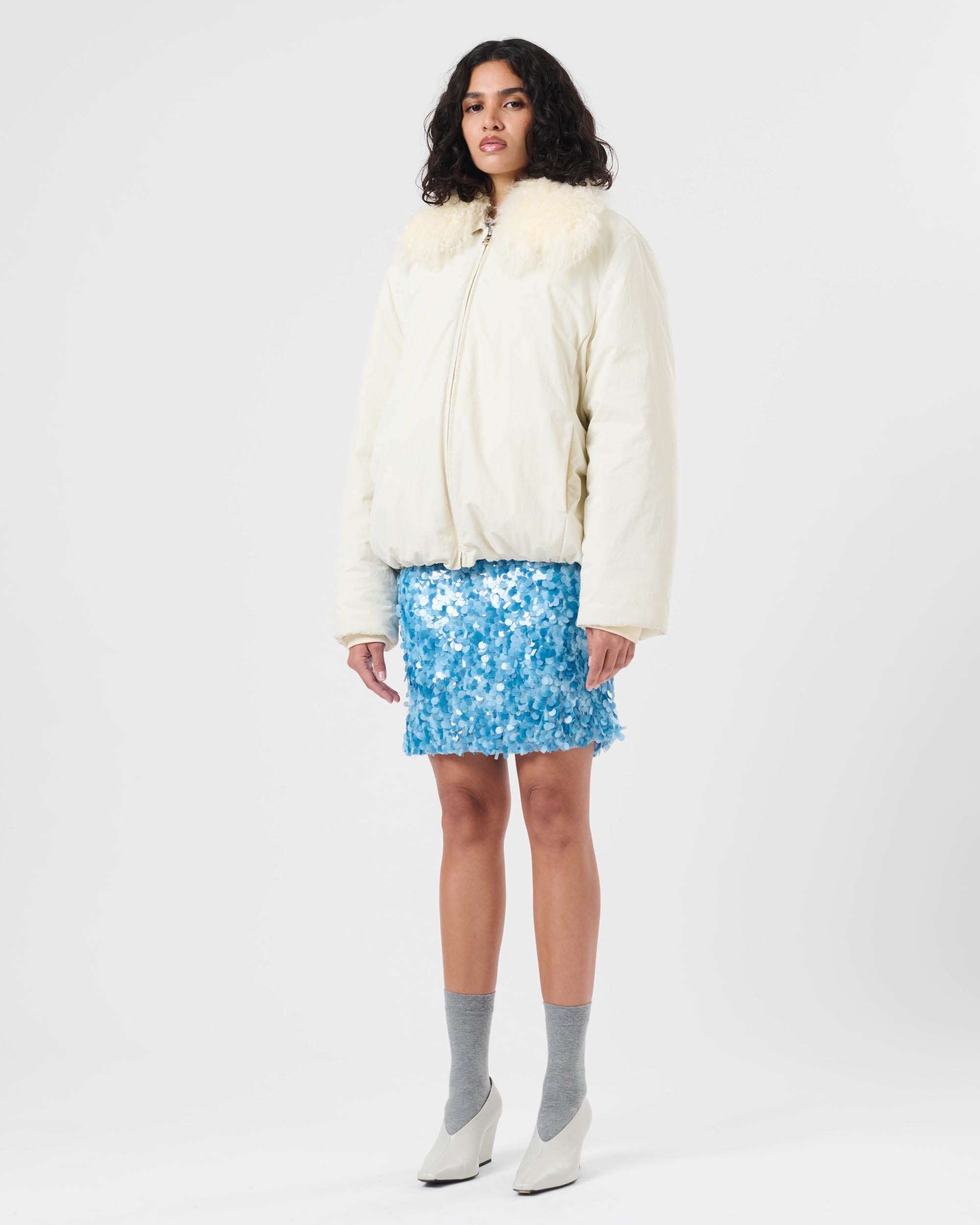 Shearling Collar Puffer