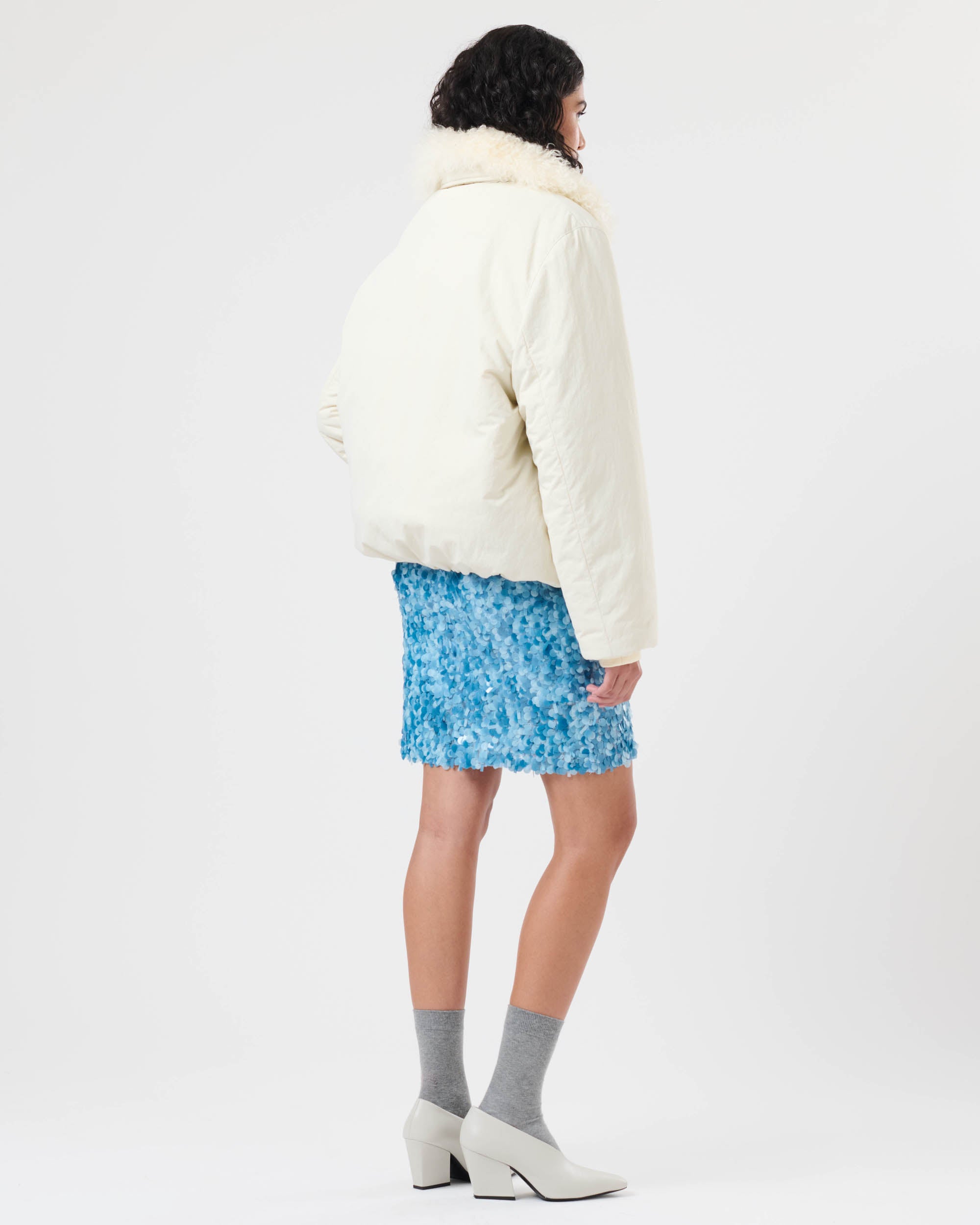Shearling Collar Puffer