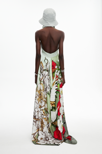 Floral Printed Halterneck Dress