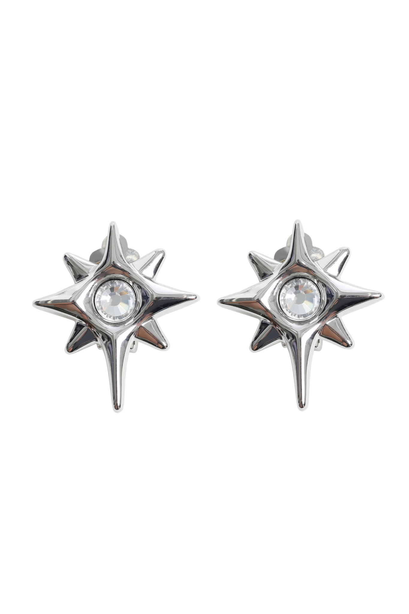 Star Silver Metal Earrings