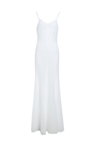 Gardenia White Hollow Out Halter Dress