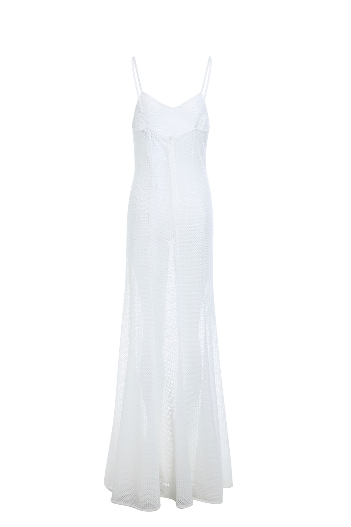 Gardenia White Hollow Out Halter Dress