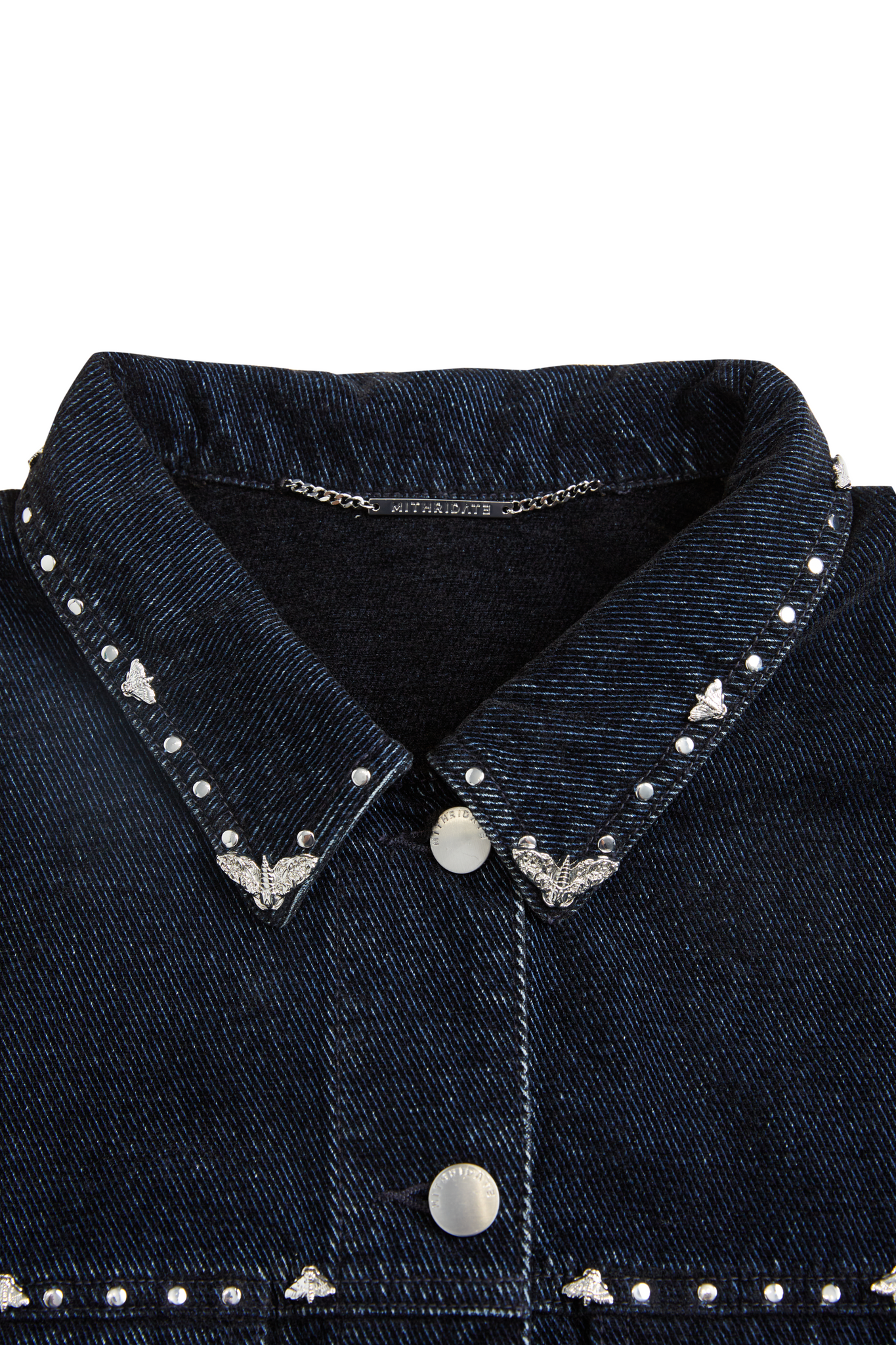 Velvet Studded Denim Jacket