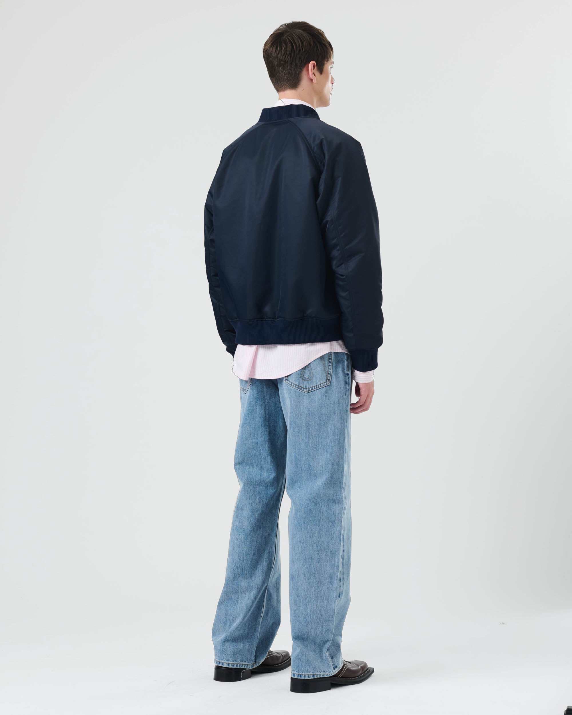 Nylon Crest Bomber Jacket