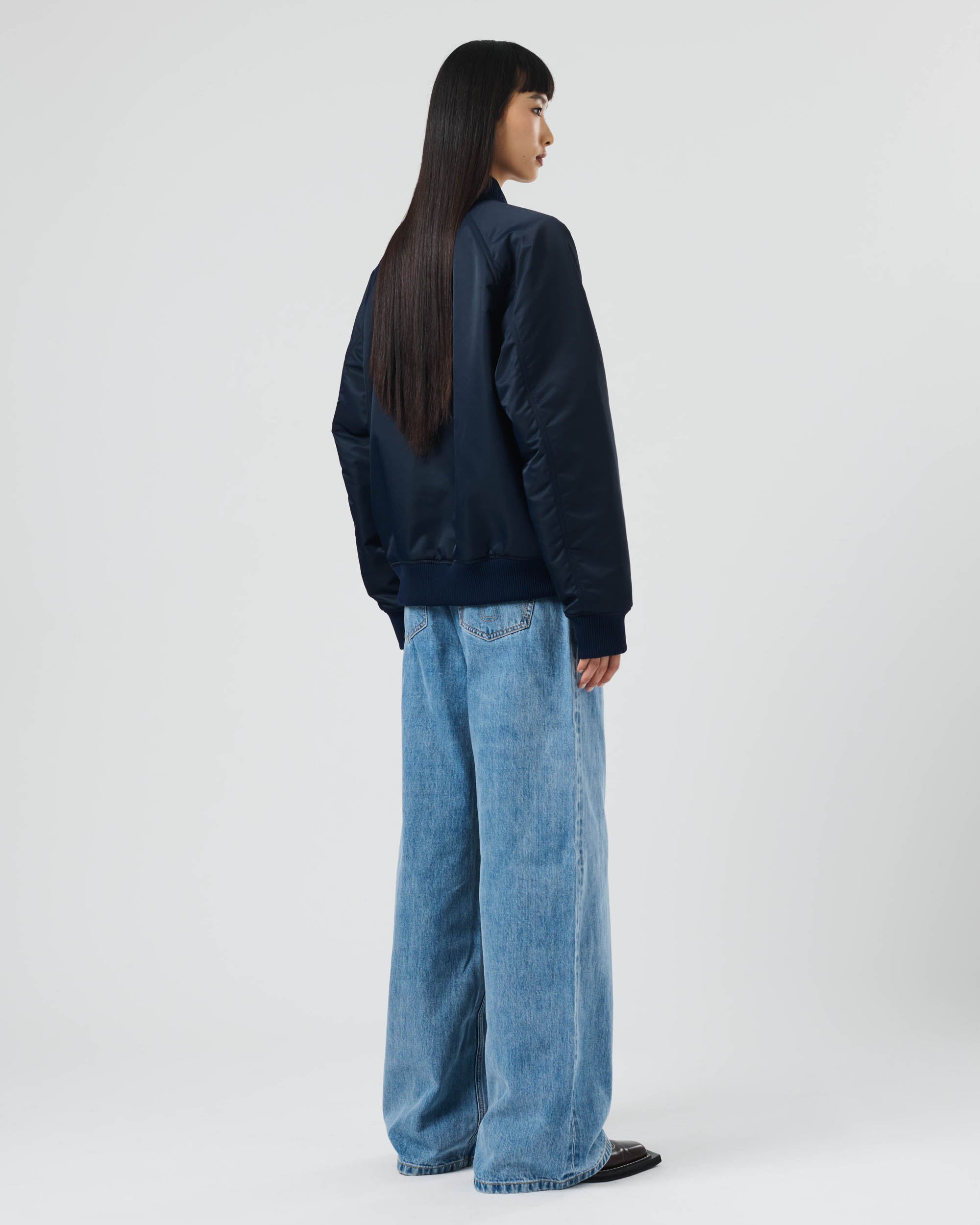 Nylon Crest Bomber Jacket