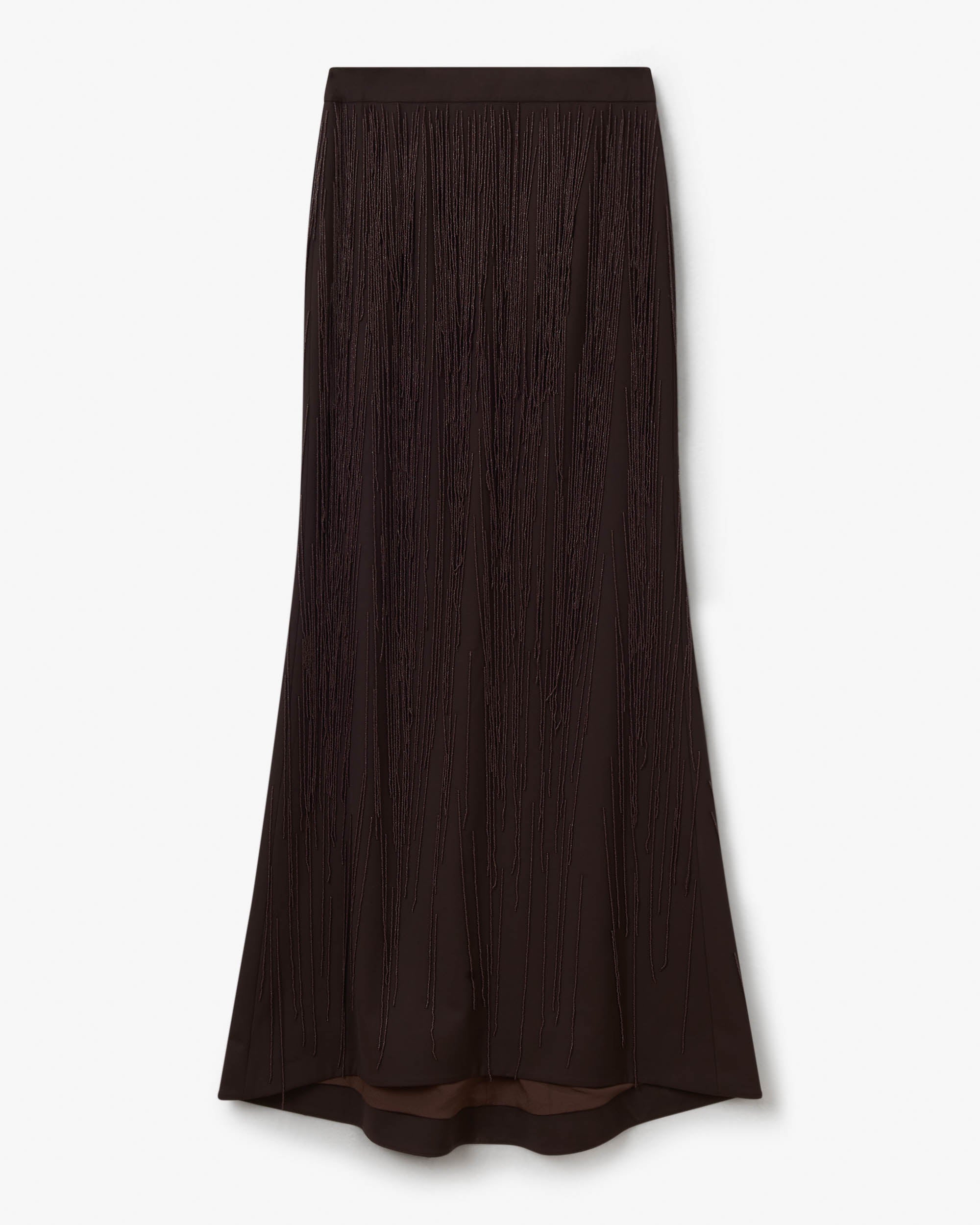 Beaded Fringe Maxi Skirt