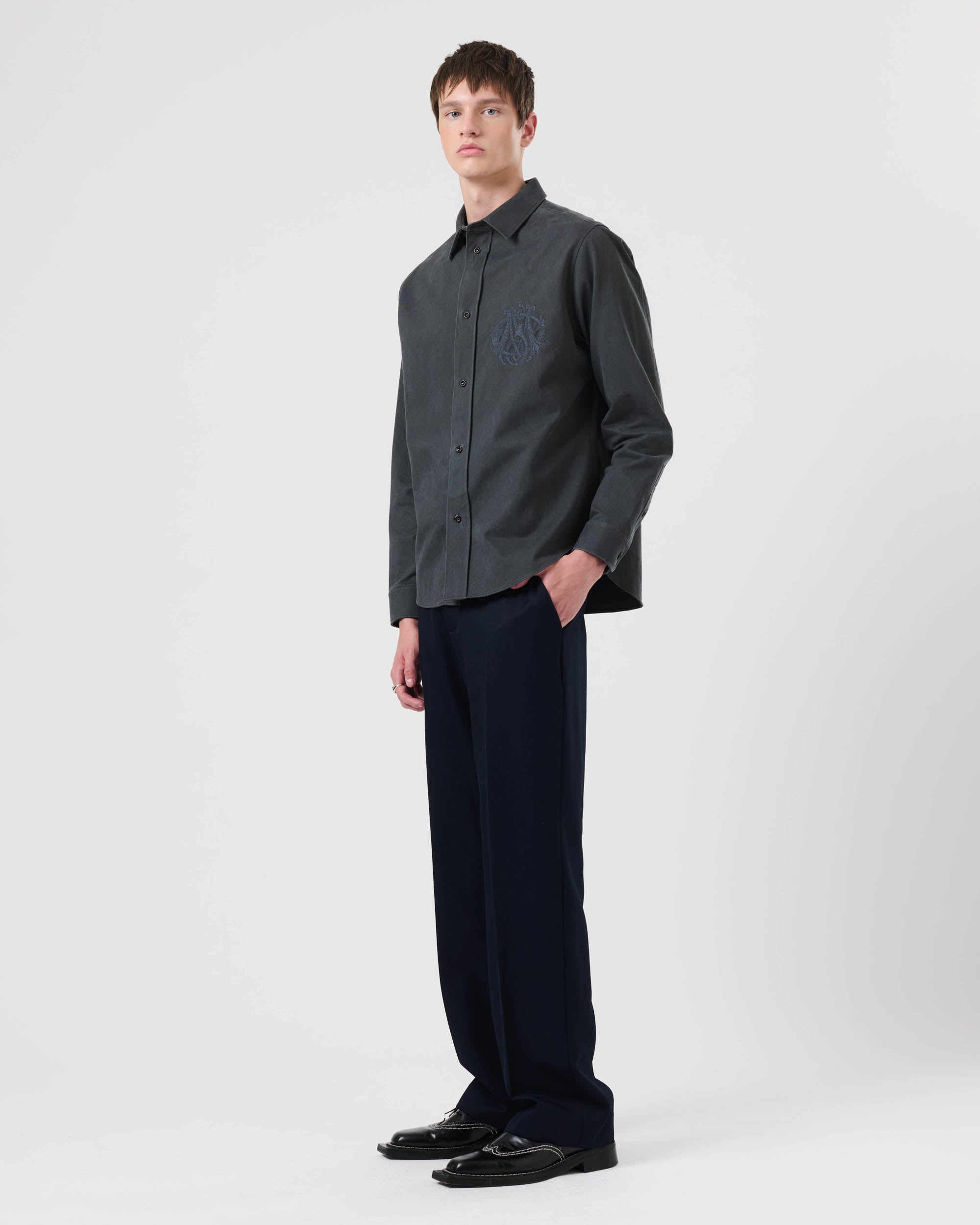 Crest Embroidered Shirt