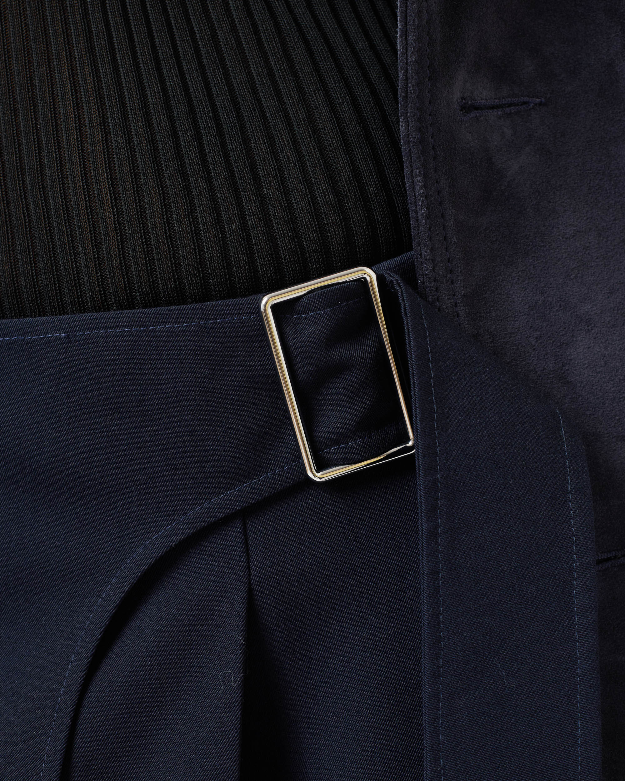 Suede Biker Trench Jacket