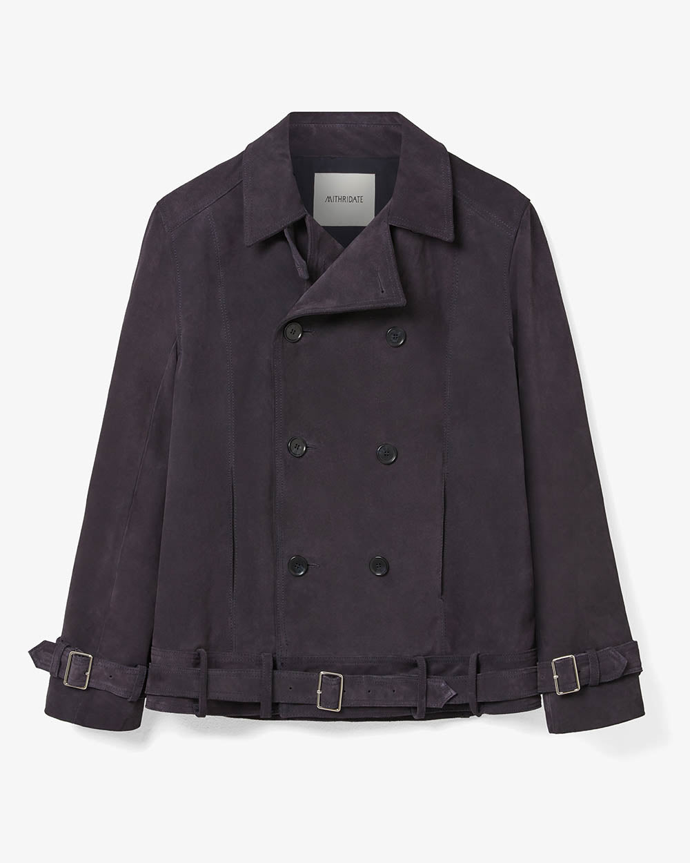 Suede Biker Trench Jacket