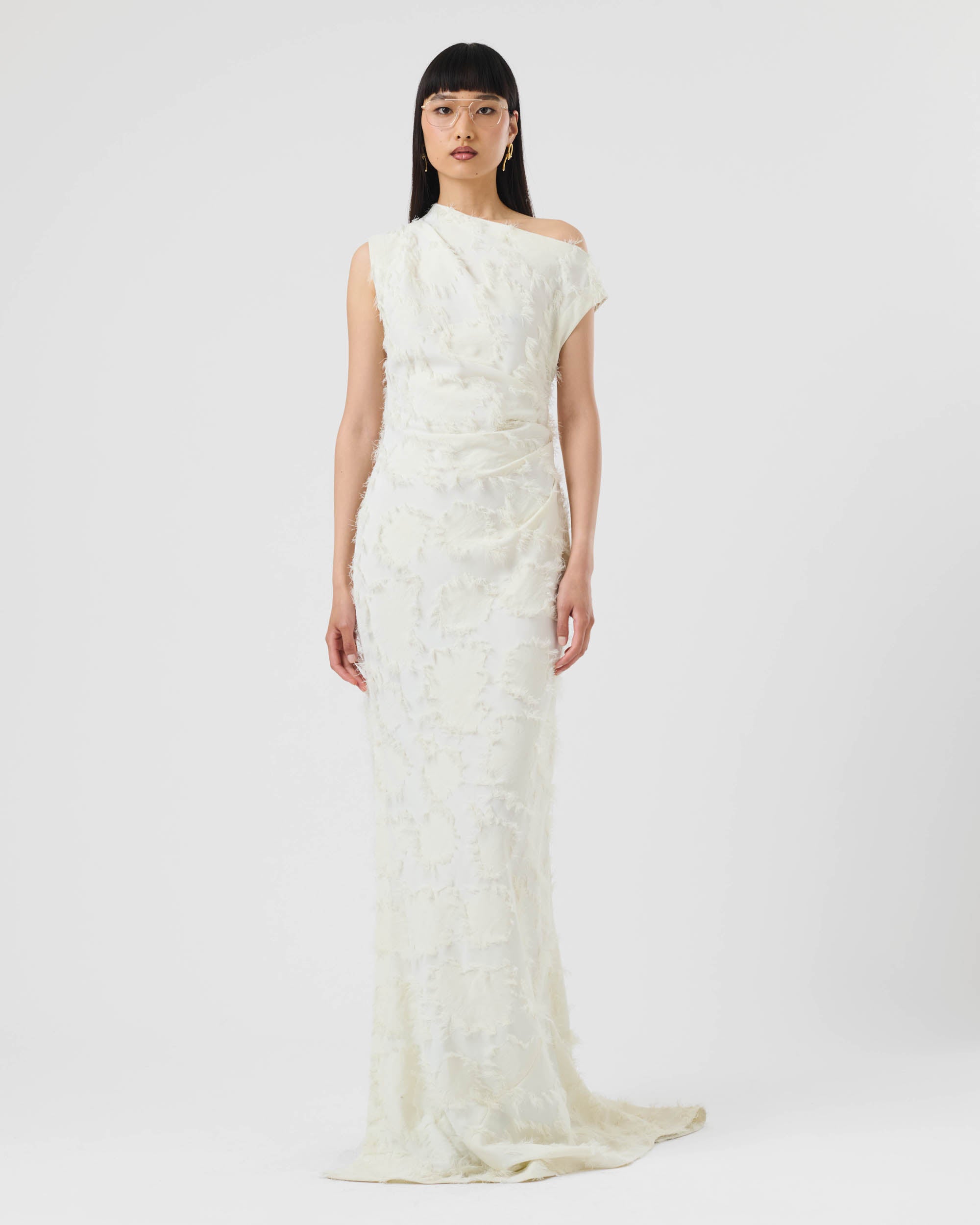Asymmetric Tufted Dress