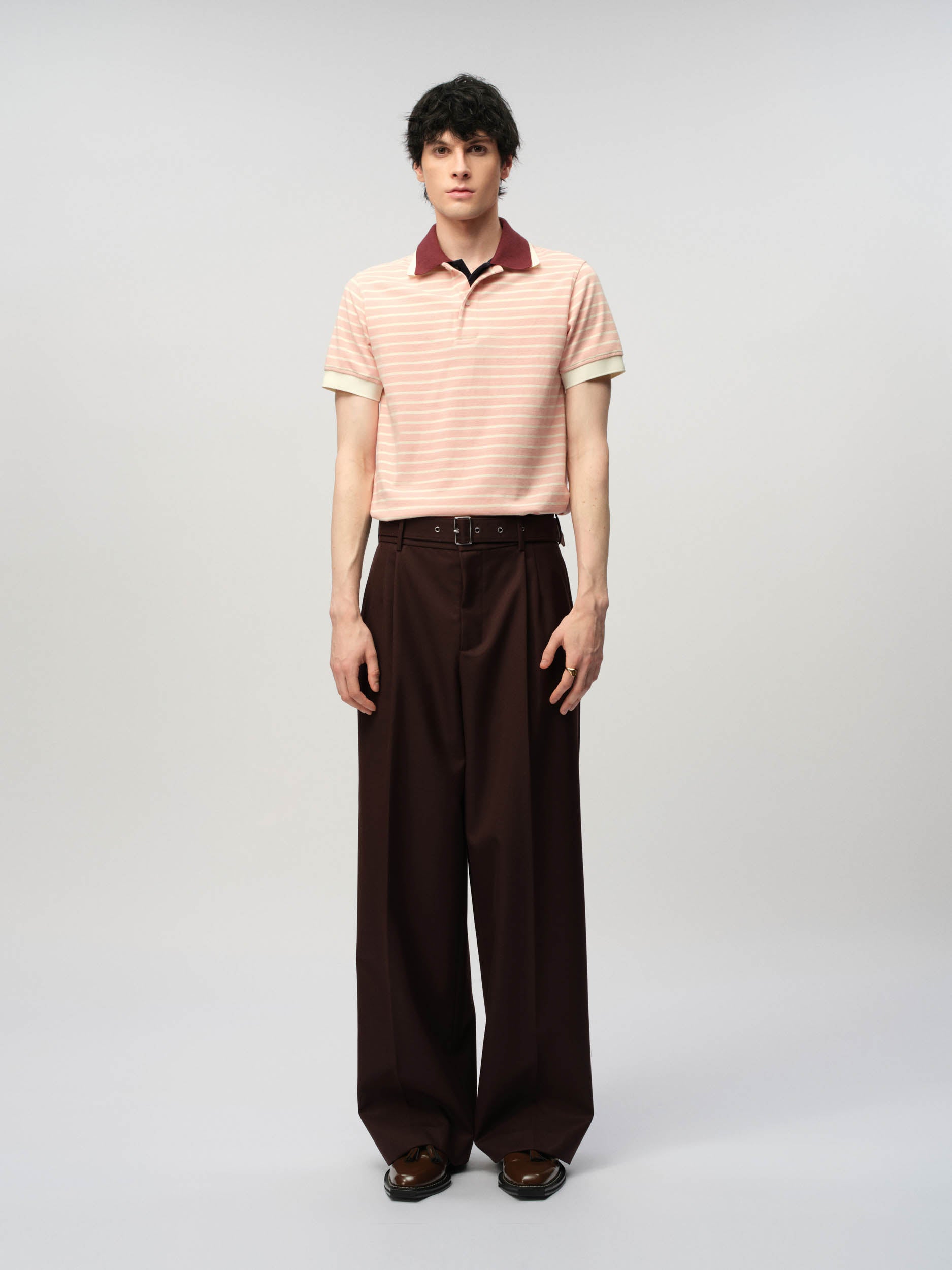 Mens Pleated Waist Trousers