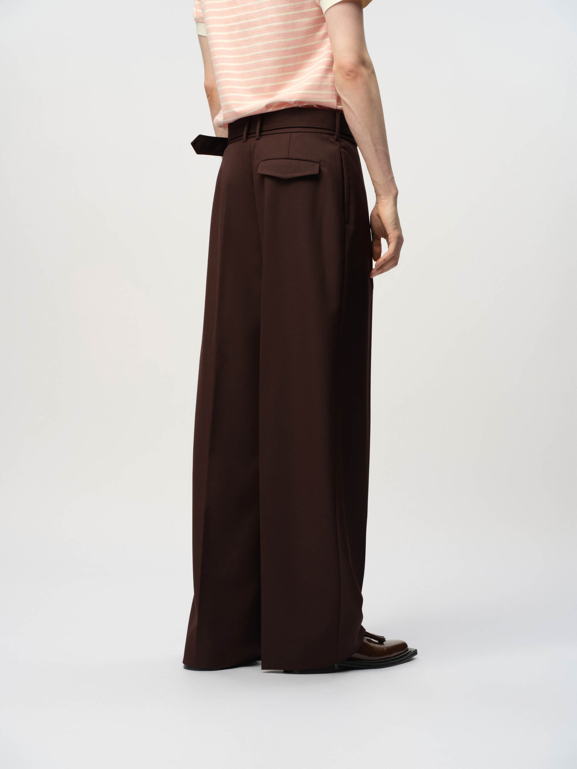 Mens Pleated Waist Trousers