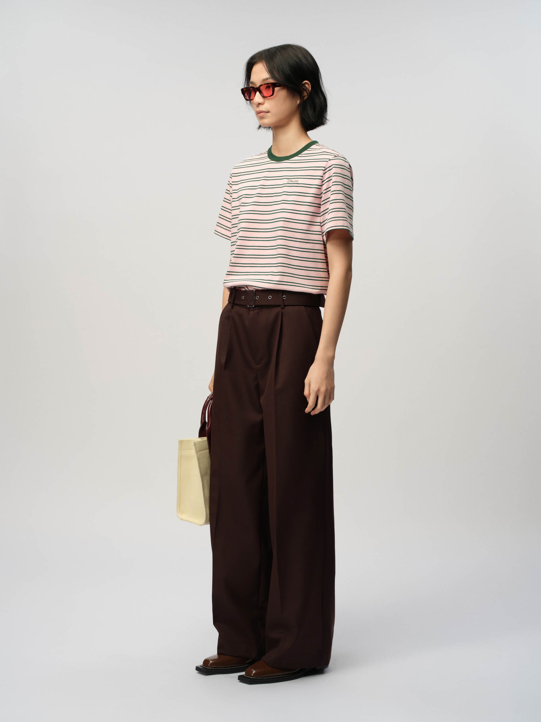 Womens Pleated Waist Trousers