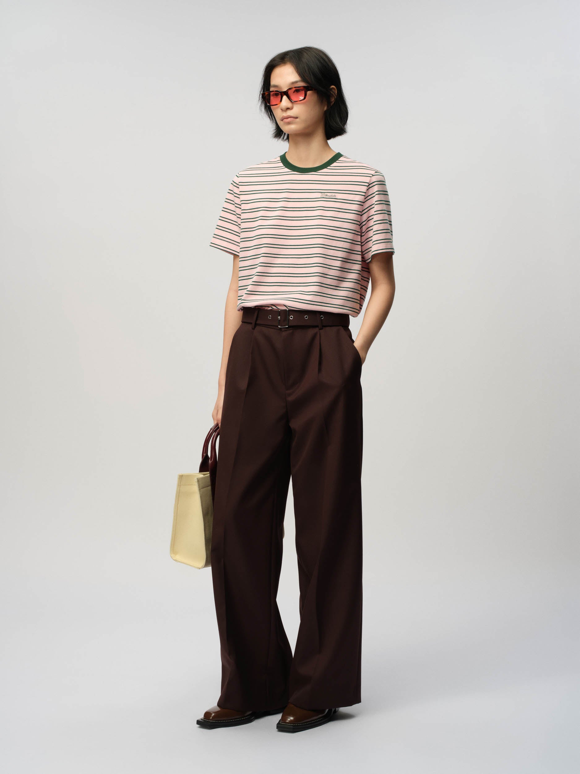 Womens Pleated Waist Trousers