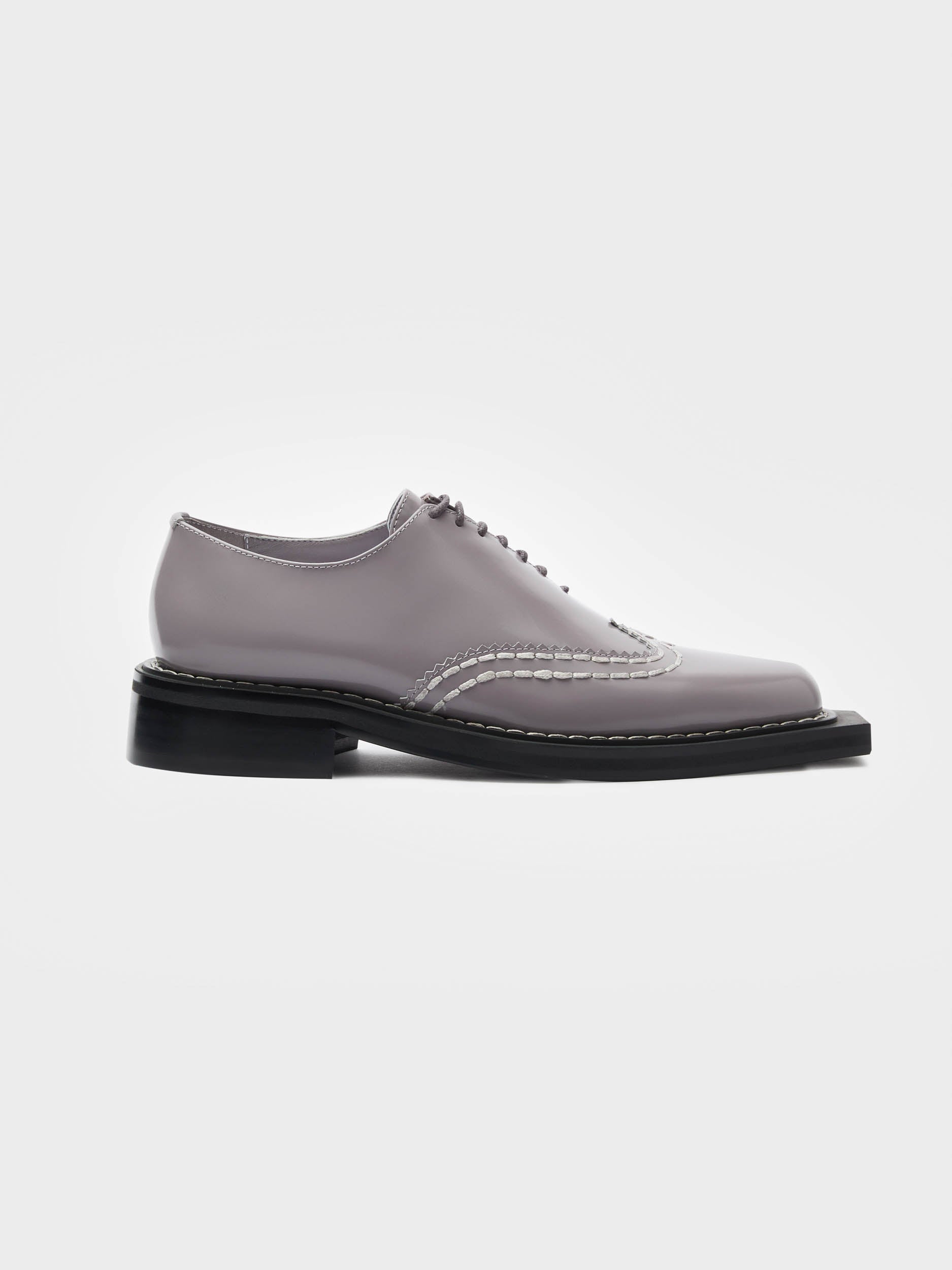 Contrast Stitch Leather Brogues