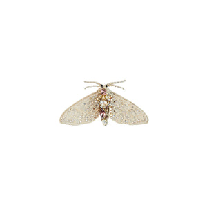 Gold 3D moth brooch