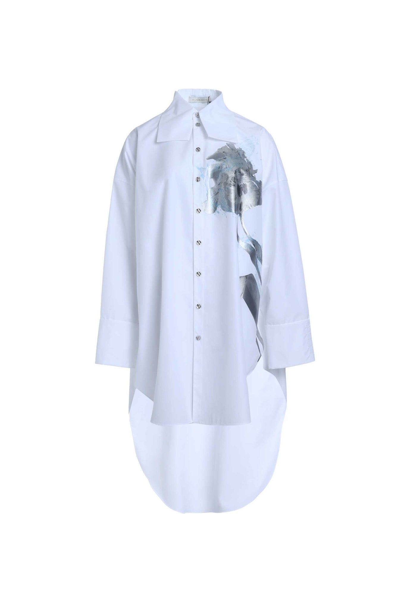 Water Lilies Graphic Oversized Shirt