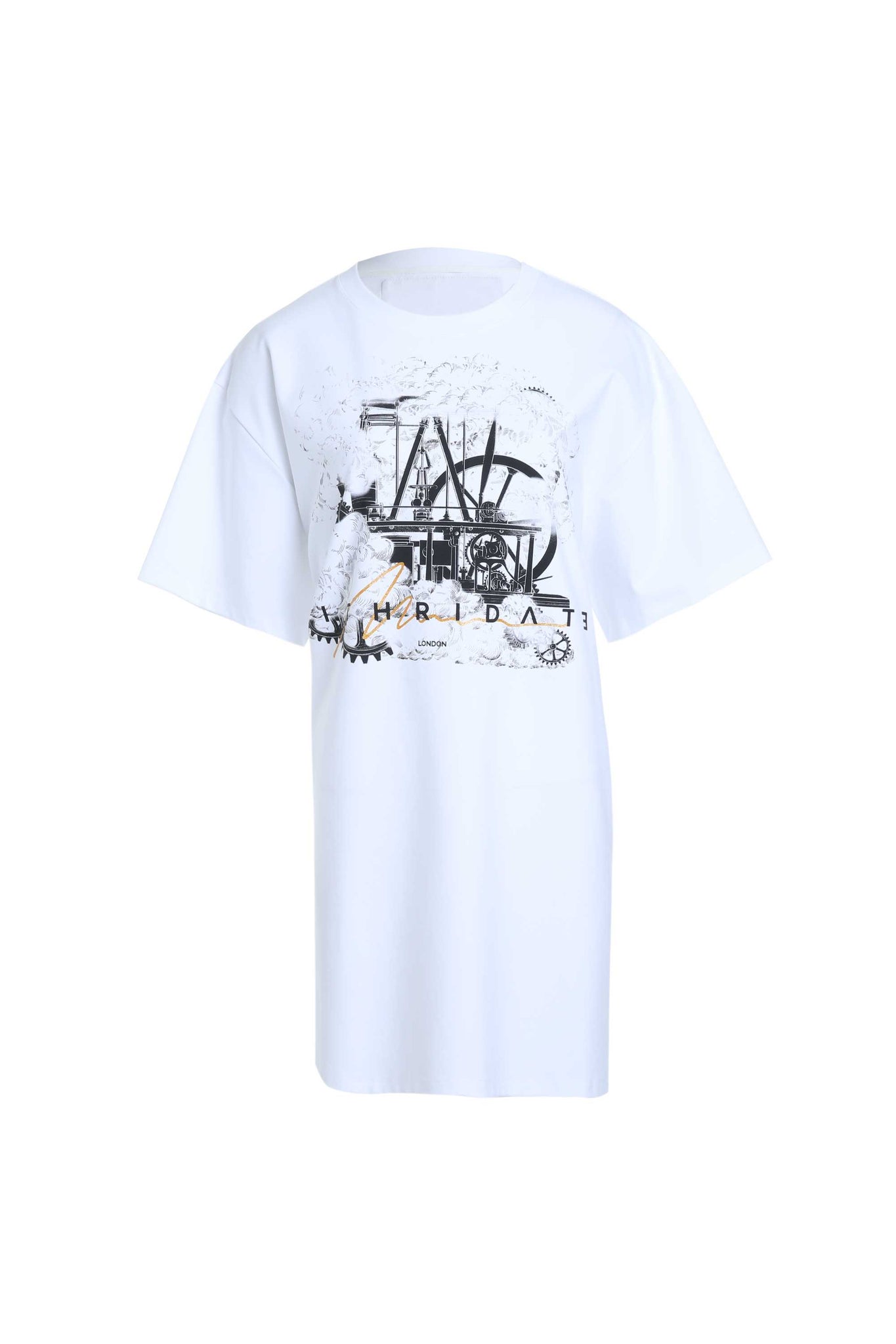 White Industrial Graphic T-Shirt