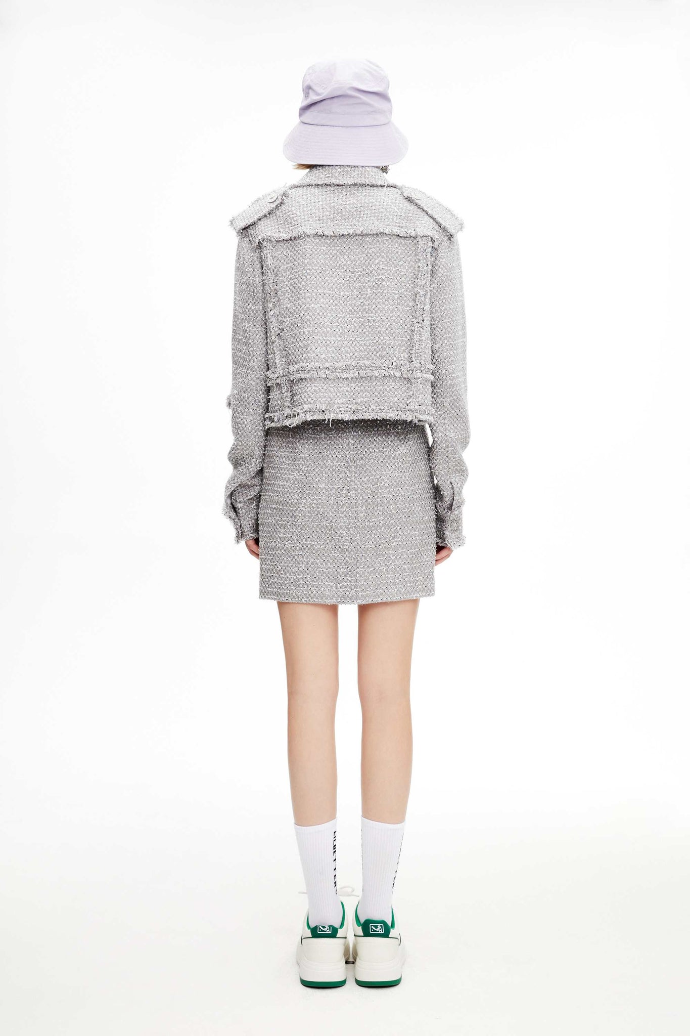 Grey Tweed Mini-Skirt