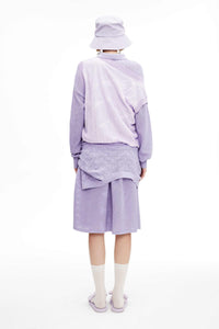 Lilac Open Knit Polo Dress