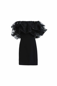 Off-Shoulder Black Mini Dress