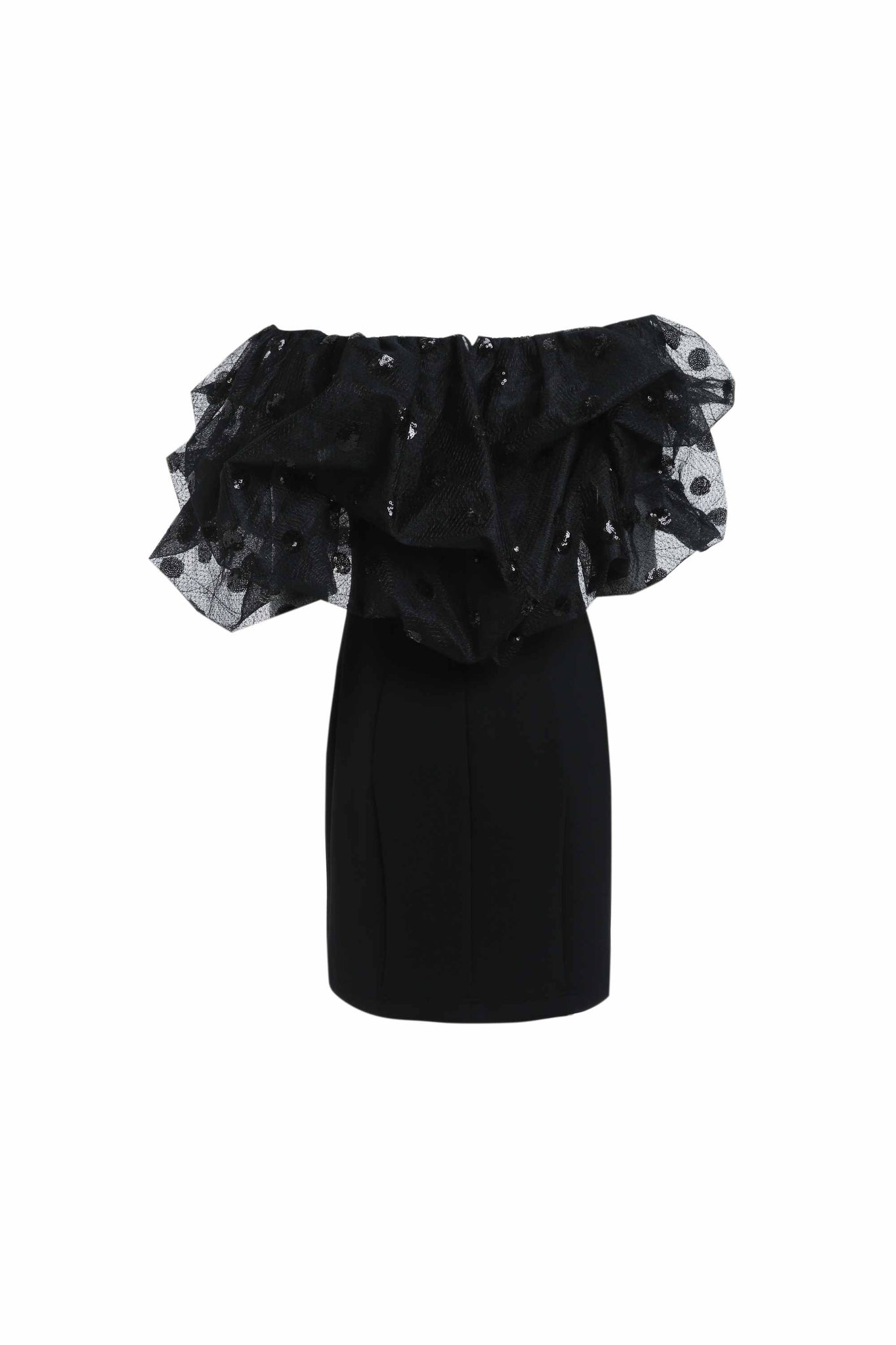 Off-Shoulder Black Mini Dress