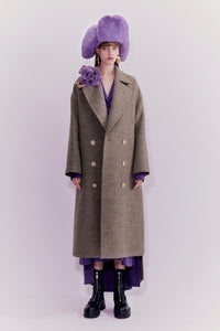 Wool-Blend Belted Double Breasted Coat